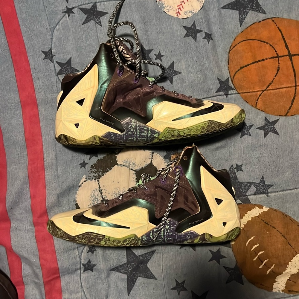 Nike Lebron 11 All Star Glow Gumbo Gator King Size 8
